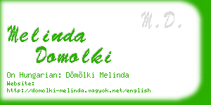 melinda domolki business card